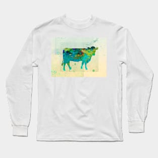 The Painted Cow - cow art Long Sleeve T-Shirt